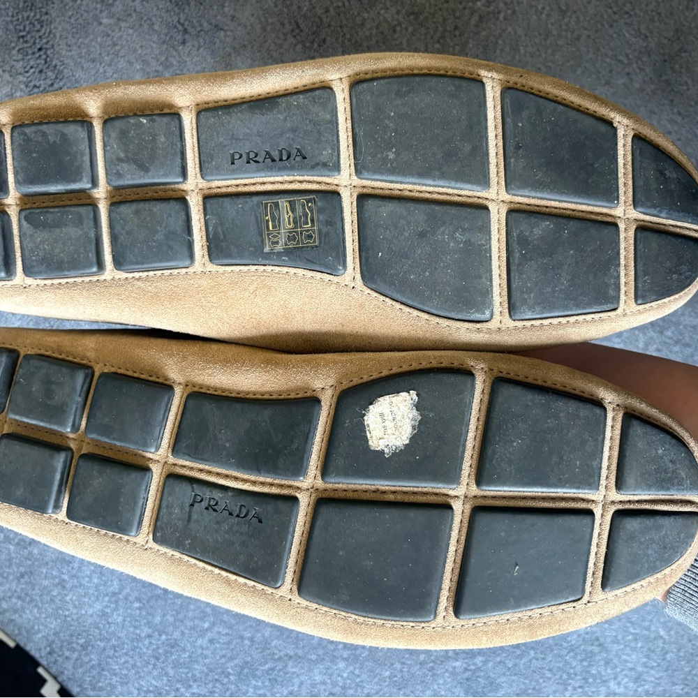 Prada Men's Beige Suede Loafers - Picture 2 of 5